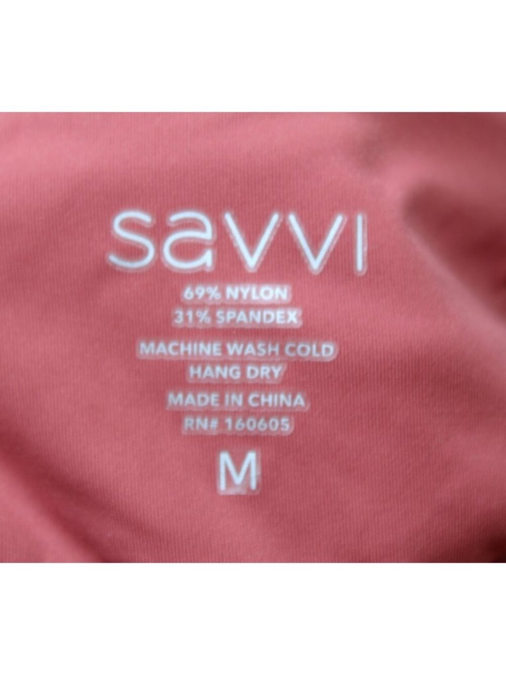 Savvi Kuma Tank Top Padded Shelf Bra Medium Coral pink Criss-cross back Straps - Picture 9 of 10